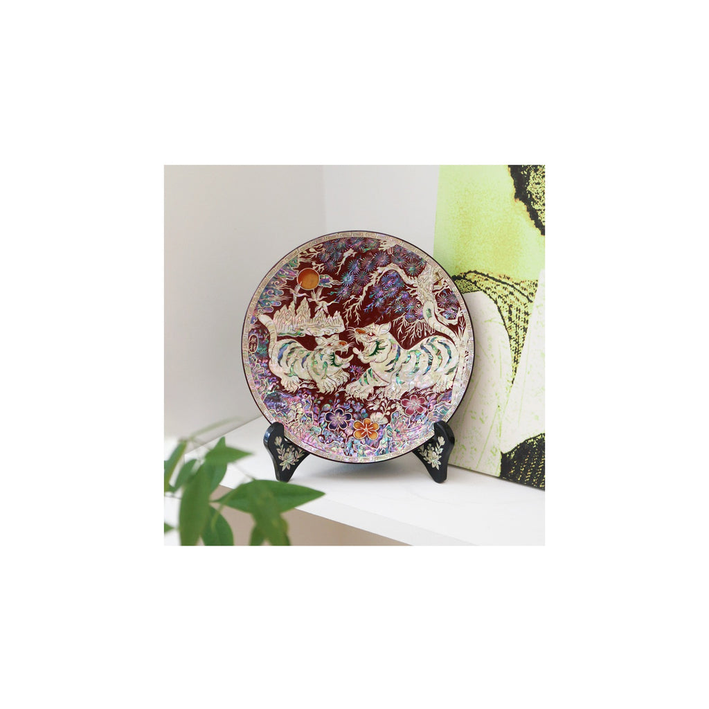 Masterpiece Najeon Tiger Mini Tray (Master Artisan Kim Young-man) – detail view 2 [KS-CUT:P0000RNC:8837080e3ebb]