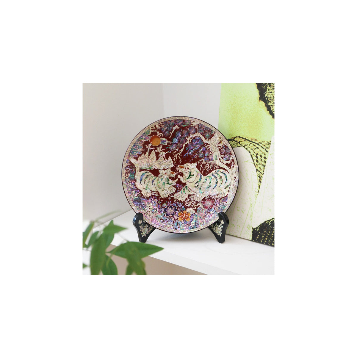 Masterpiece Najeon Tiger Mini Tray (Master Artisan Kim Young-man) – detail view 2 [KS-CUT:P0000RNC:8837080e3ebb]