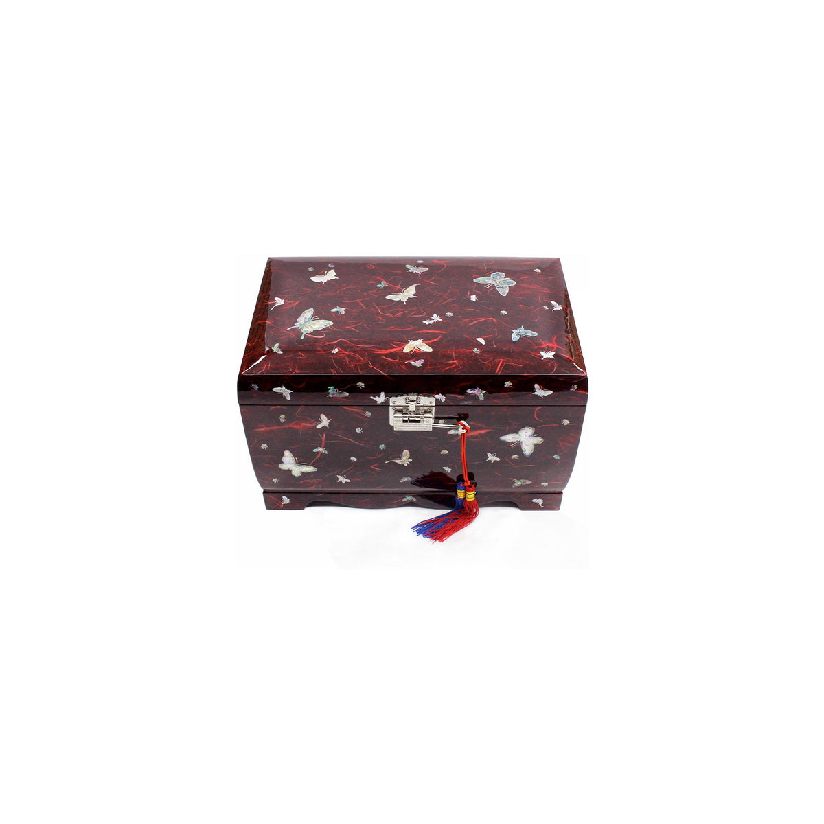 Hanji Mother of Pearl Butterfly Saju Wedding Box Najeon Jewelry Box (Red)D Jewelry Box Yedan Wedding Gift Box – detail view 2 [KS-CUT:P0000THO:a32ddb0ef3b0]