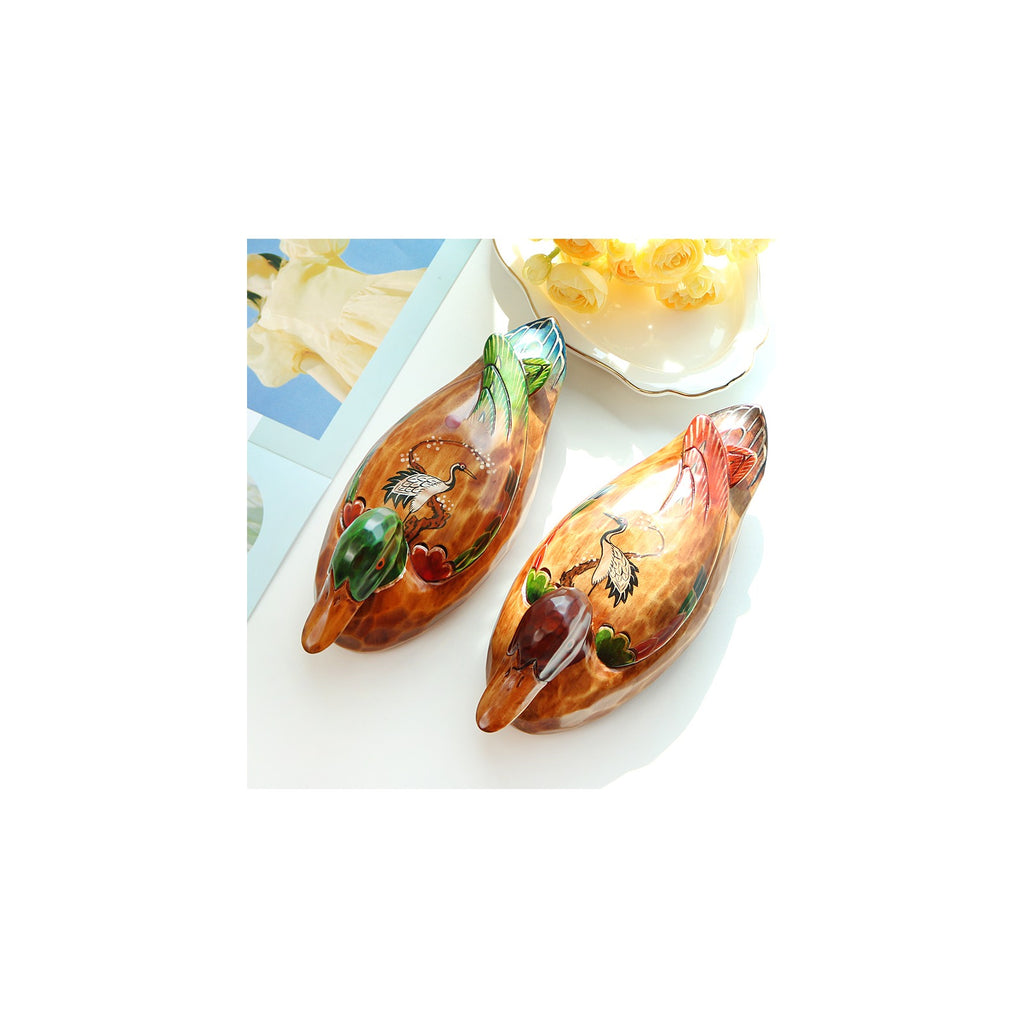 Premium Moon Crane Duck Set (Large) Wood Carved Wedding Pyebaek Box Dragon – detail view 2 [KS-CUT:P0000IWC:08d3ed8ede02]