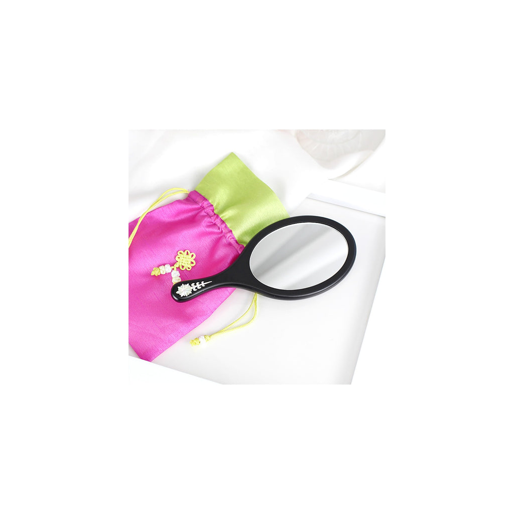 Premium Najeon Wood Oval Handle Mirror – detail view 3 [KS-CUT:P0000JDI:45def102183e]