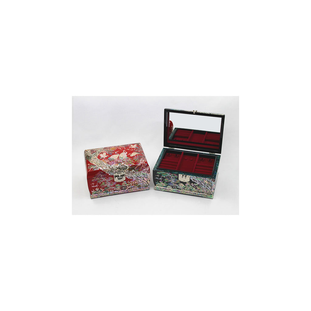 Premium Najeonchilgi Moon Pine & Crane Rounded Mother of Pearl Jewelry Box Jewelry Box Yedan Wedding Gift Box, 27 cm – detail view 3 [KS-CUT:P0000TKW:319981f3e39b]