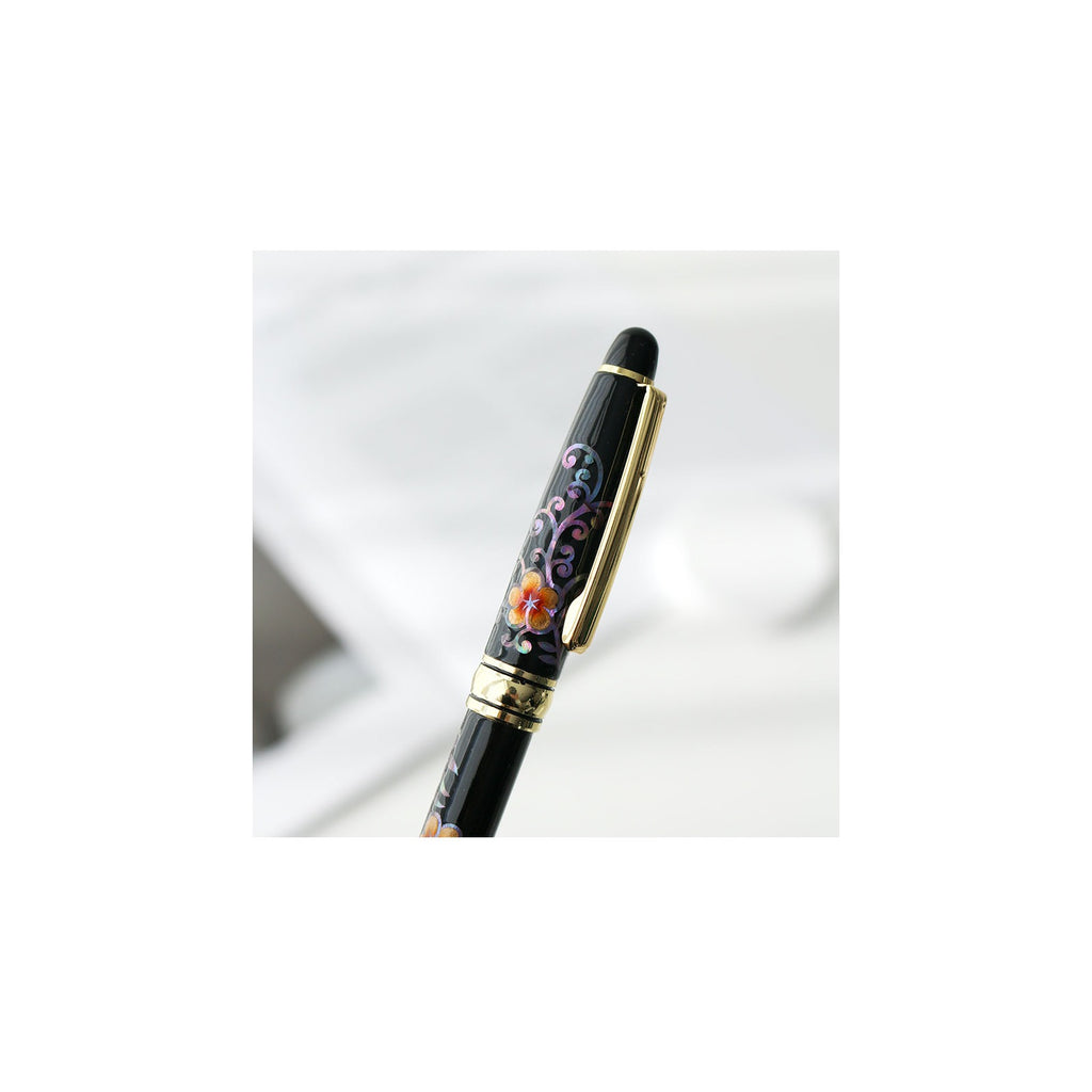 Premium Painted Flower Mother of Pearl Pen (Full) – detail view 3 [KS-CUT:P0000QLO:8fc1c2b44e98]