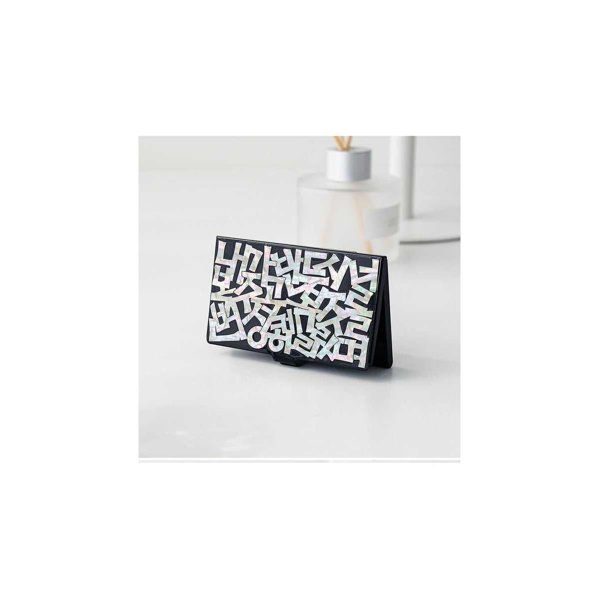 Premium Najeon Black Business Card Case – detail view 3 [KS-CUT:P0000HCO:39dea4d5705a]