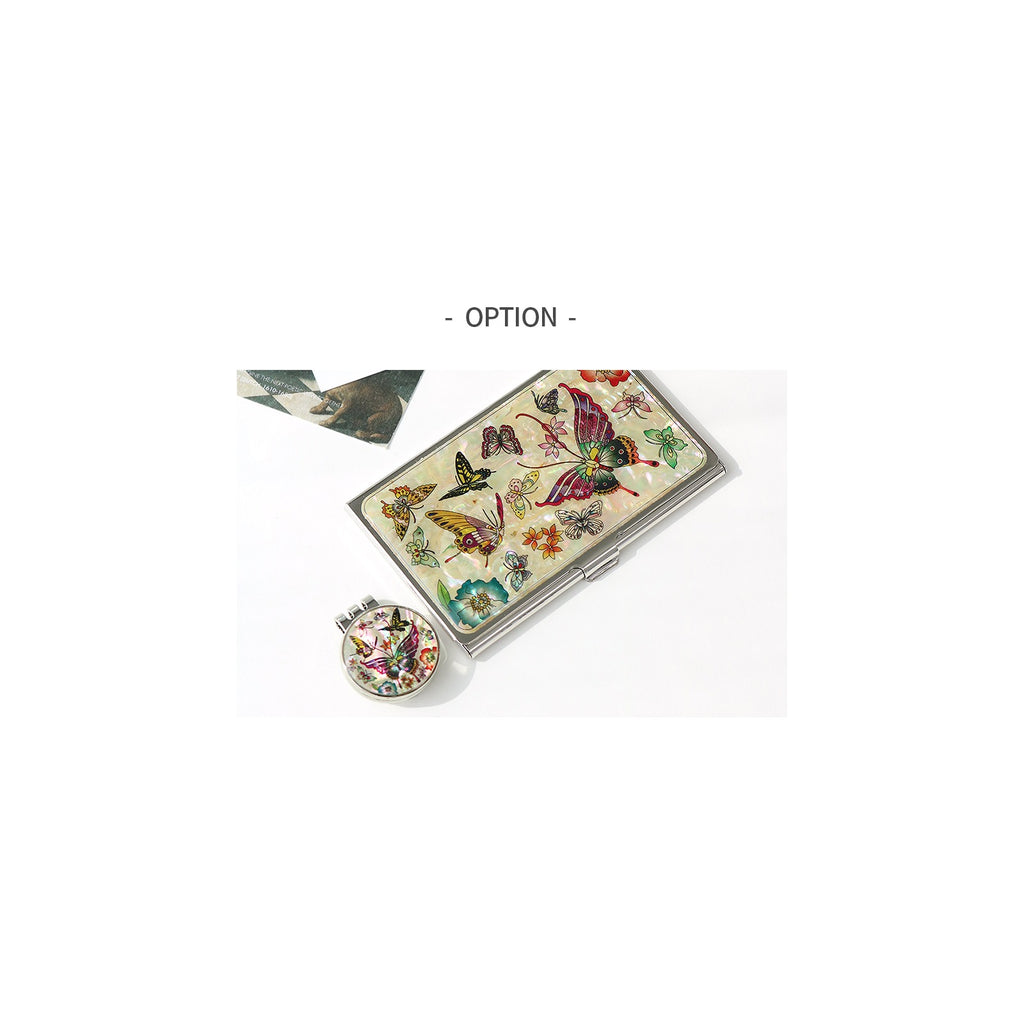2-Piece Set: Business Card Case Golf Ball Marker K(Butterfly) – detail view 3 [KS-CUT:P0000PNG:df3120ae85a9]