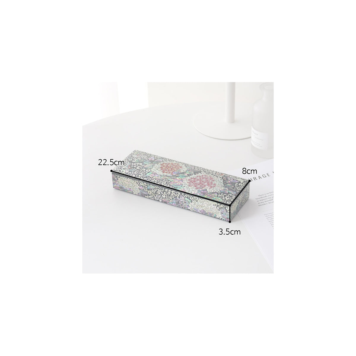 2-Piece Set: Premium Najeon Hydrangea Business Card Pen Case Set (Master Artisan Jang Tae-bok) – detail view 3 [KS-CUT:P0000ULW:daa063eedf79]