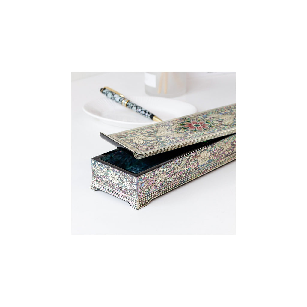 Premium Najeon Flower Arabesque Seonbi Scholar Scholar's Pen Case – detail view 3 [KS-CUT:P0000DNT:abe51f0e9edc]