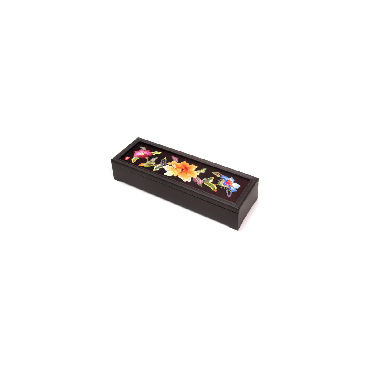 Masterpiece Hand Embroidered Pen Case (Hibiscus) – detail view 3 [KS-CUT:P00000SZ:4df50e62dc47]