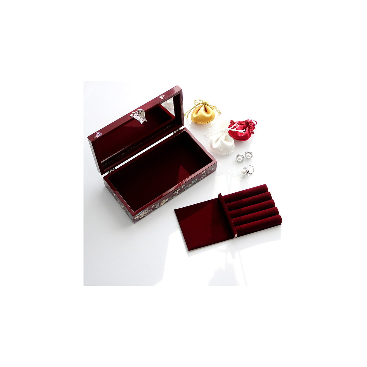 Najeonchilgi 1 Tier Butterfly Garden Yedan Jewelry Box H Jewelry Box Yedan Wedding Gift Box Mother of Pearl, 23 cm – detail view 3 [KS-CUT:P0000UVW:eaa0523864d5]