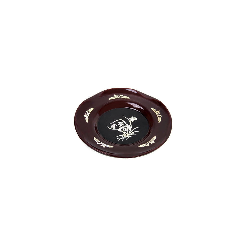 6-Piece Set: Najeonchilgi Arabesque Four Gentlemen Tea Coaster Set Mother of Pearl Coaster Traditional Coaster (Master Artisan Lee Won-geun) – detail view 3 [KS-CUT:P0000IBZ:0222d5b764b3]
