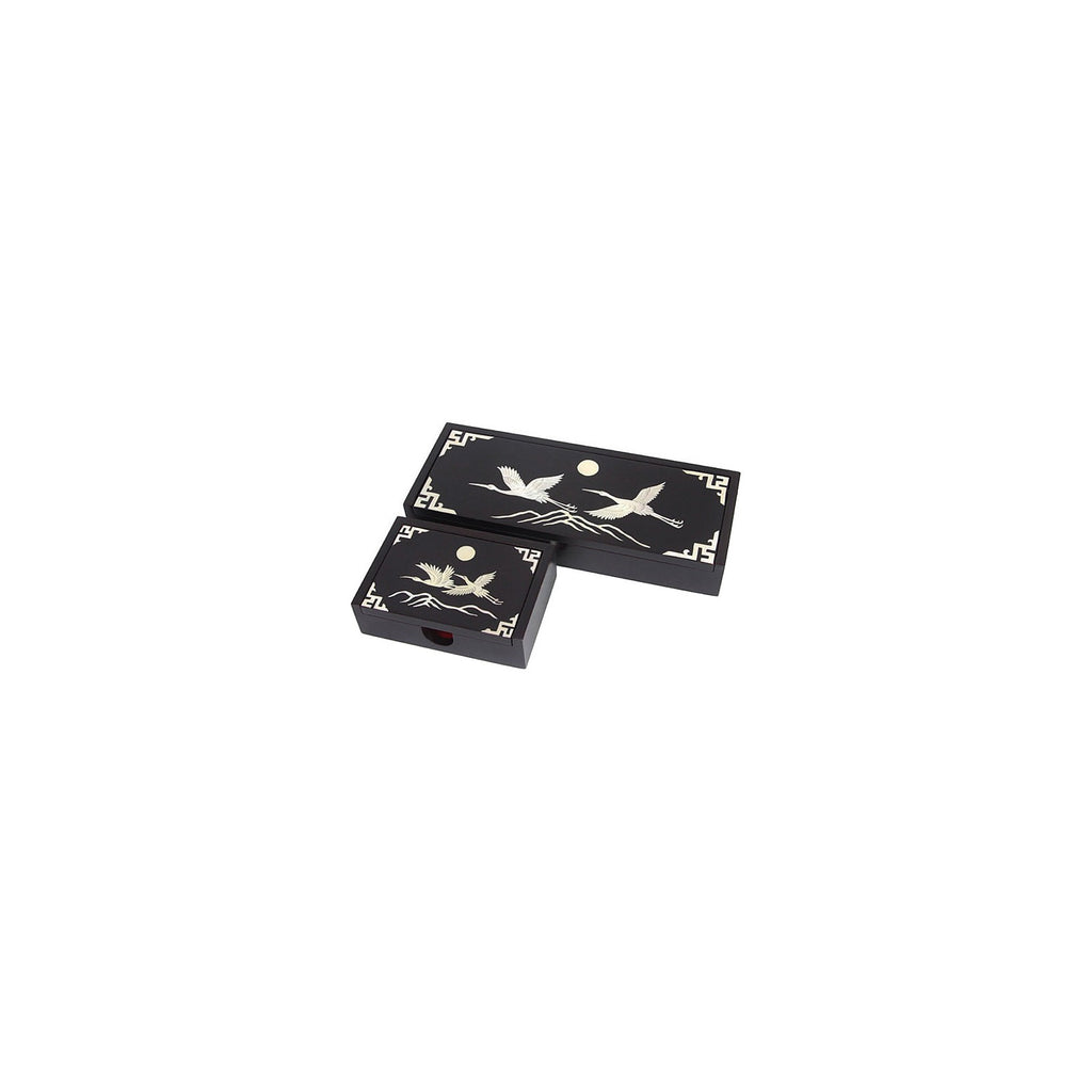 2-Piece Set: Najeon Auto Open Pen Case Business Card Case (Crane Mother of Pearl) – detail view 3 [KS-CUT:P0000KSU:d9c24482c39a]