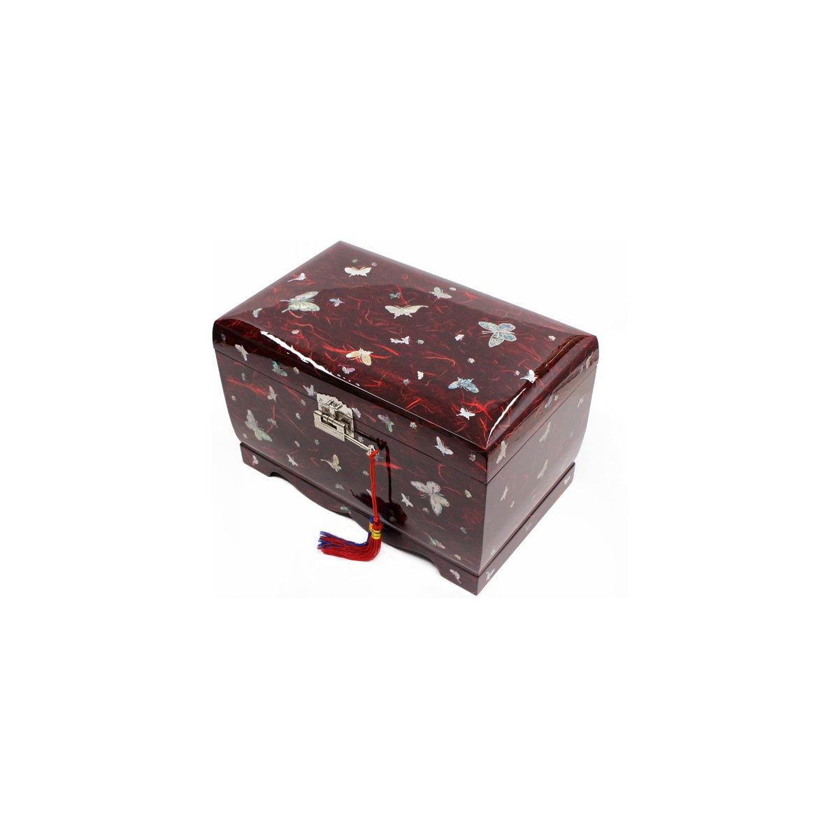 Hanji Mother of Pearl Butterfly Saju Wedding Box Najeon Jewelry Box (Red)D Jewelry Box Yedan Wedding Gift Box – detail view 3 [KS-CUT:P0000THO:57673f9c51e5]