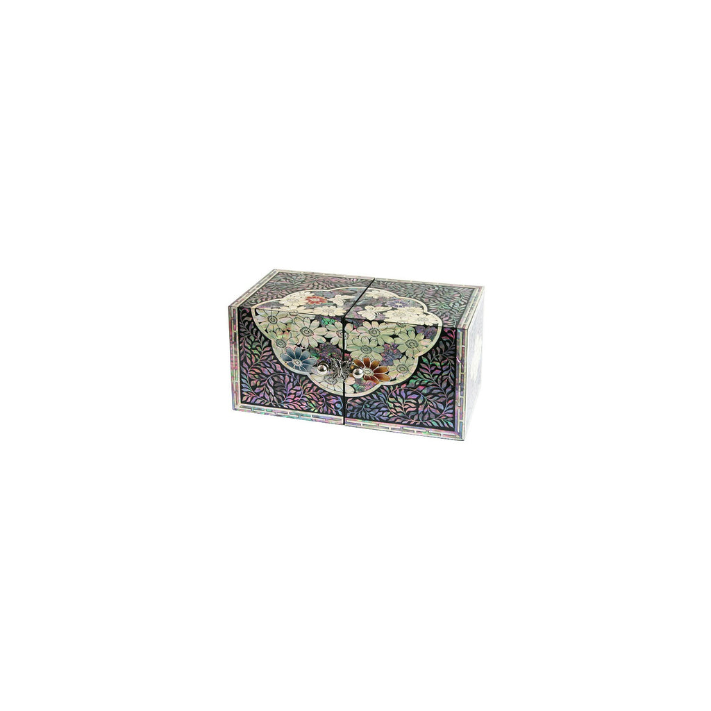 Najeonchilgi Painted Double Lidded Mother of Pearl Jewelry Box Jewelry Box Earrings Box – detail view 3 [KS-CUT:P0000BLI:a99b3abb4fcd]