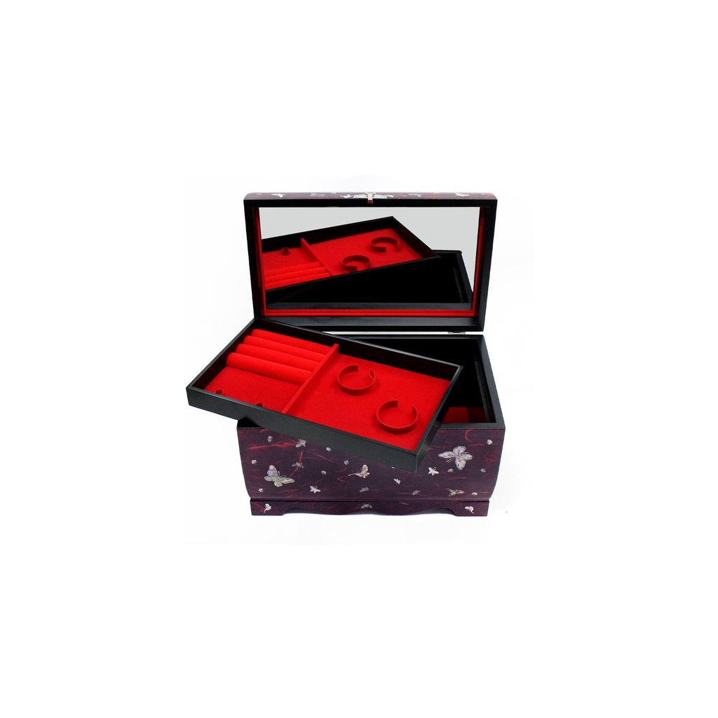 Hanji Mother of Pearl Butterfly Saju Wedding Box Najeon Jewelry Box (Purple)D Jewelry Box Yedan Wedding Gift Box – detail view 4 [KS-CUT:P0000THN:22683667bdc9]