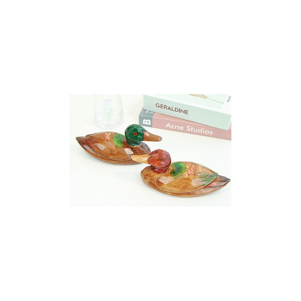 Premium Lotus Duck Set (Medium) Wood Carved Wedding Pyebaek Box Dragon – detail view 4 [KS-CUT:P0000IOZ:03ab0eca7df9]