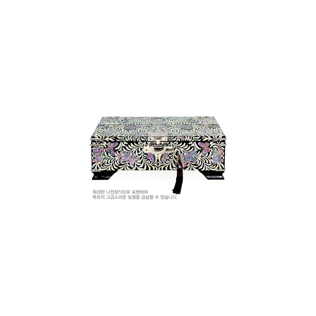 Masterpiece Najeon Peony Arabesque Money Chest Saju Wedding Box (Master Artisan Jang Tae-bok) – detail view 4 [KS-CUT:P0000MOD:d49fb529e688]