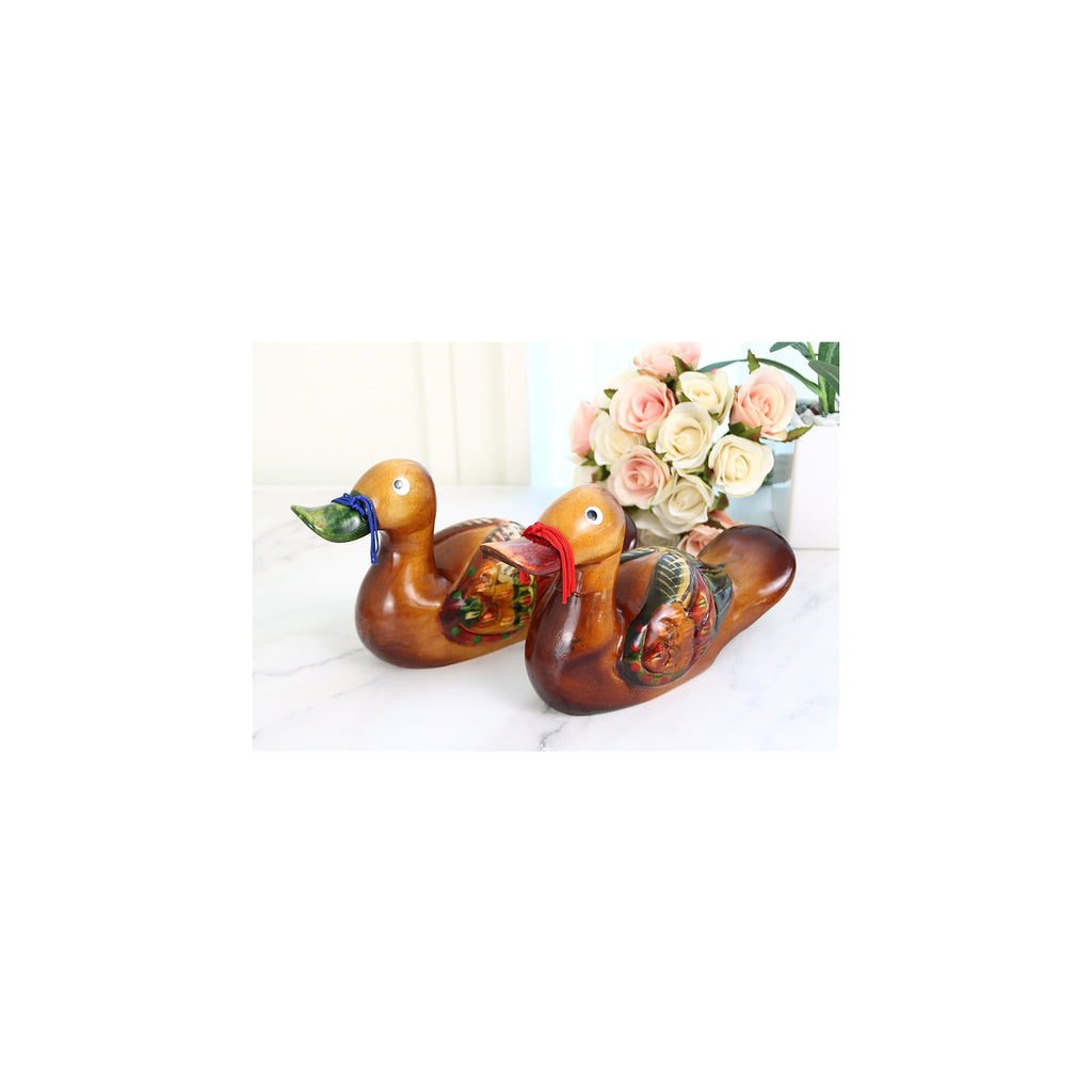 Wood Carved Mandarin Duck Set 3 Wood Carved Box Dragon Wedding Newlyweds – detail view 4 [KS-CUT:P0000KOL:45bdd6a3cb92]