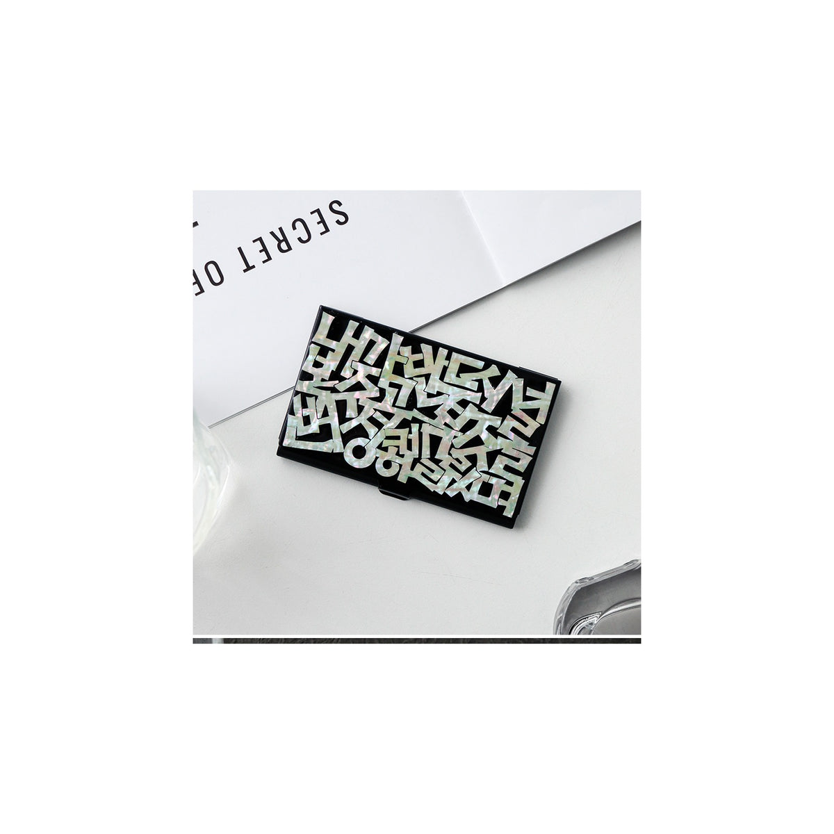 Premium Najeon Black Business Card Case – detail view 4 [KS-CUT:P0000HCO:608d5dbfe282]