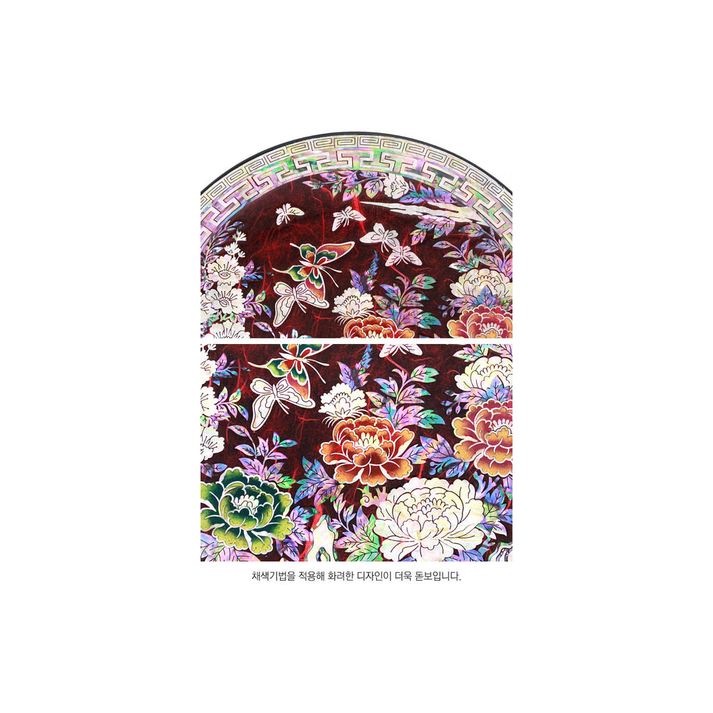 Najeon Peony Flower & Butterfly Hanji Mini Tray (Red) – detail view 4 [KS-CUT:P0000RWG:4e69bcfd028c]