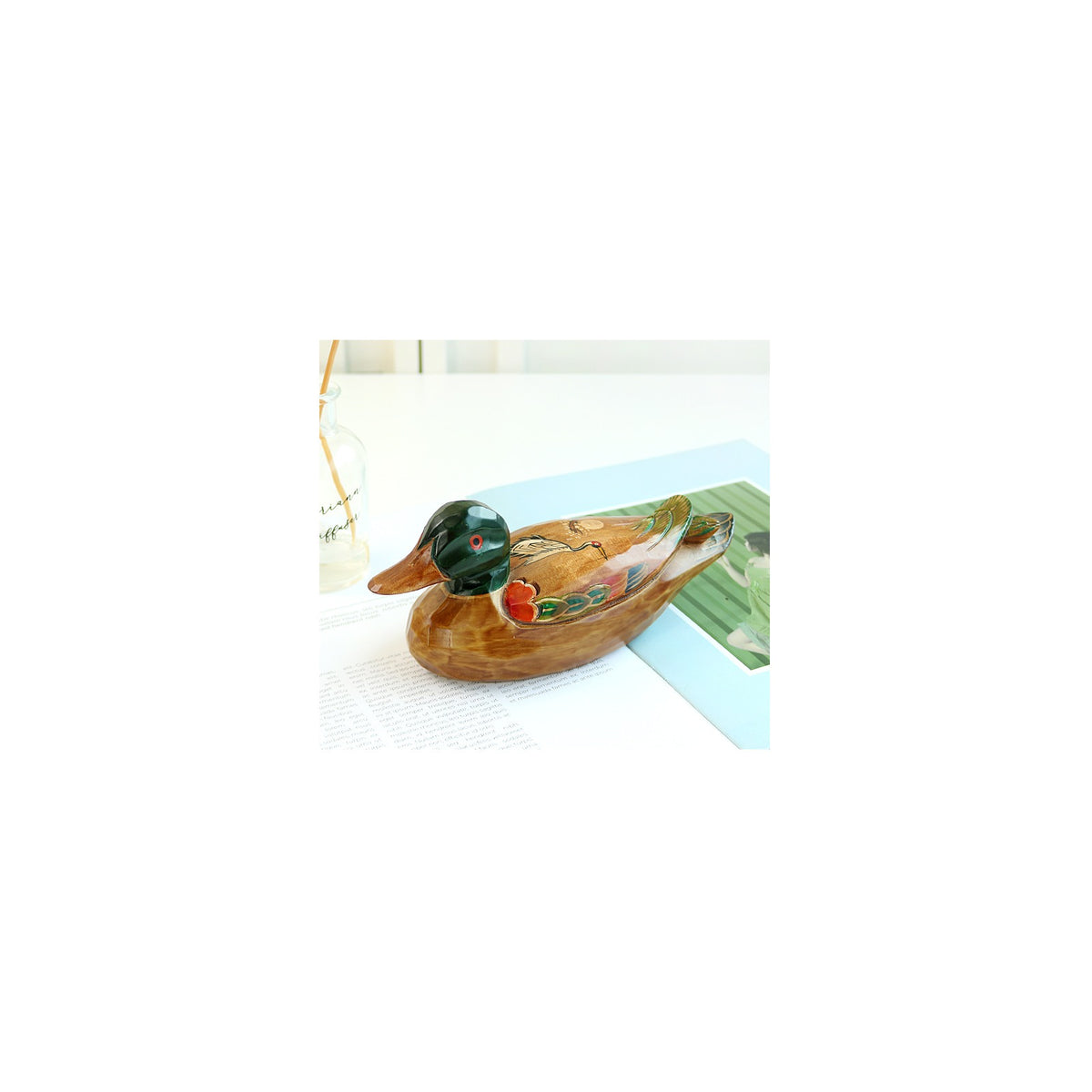 Premium Moon Crane Duck Set (Medium) Wood Carved Wedding Pyebaek Box Dragon – detail view 4 [KS-CUT:P0000IXF:505d5f0fc4d9]