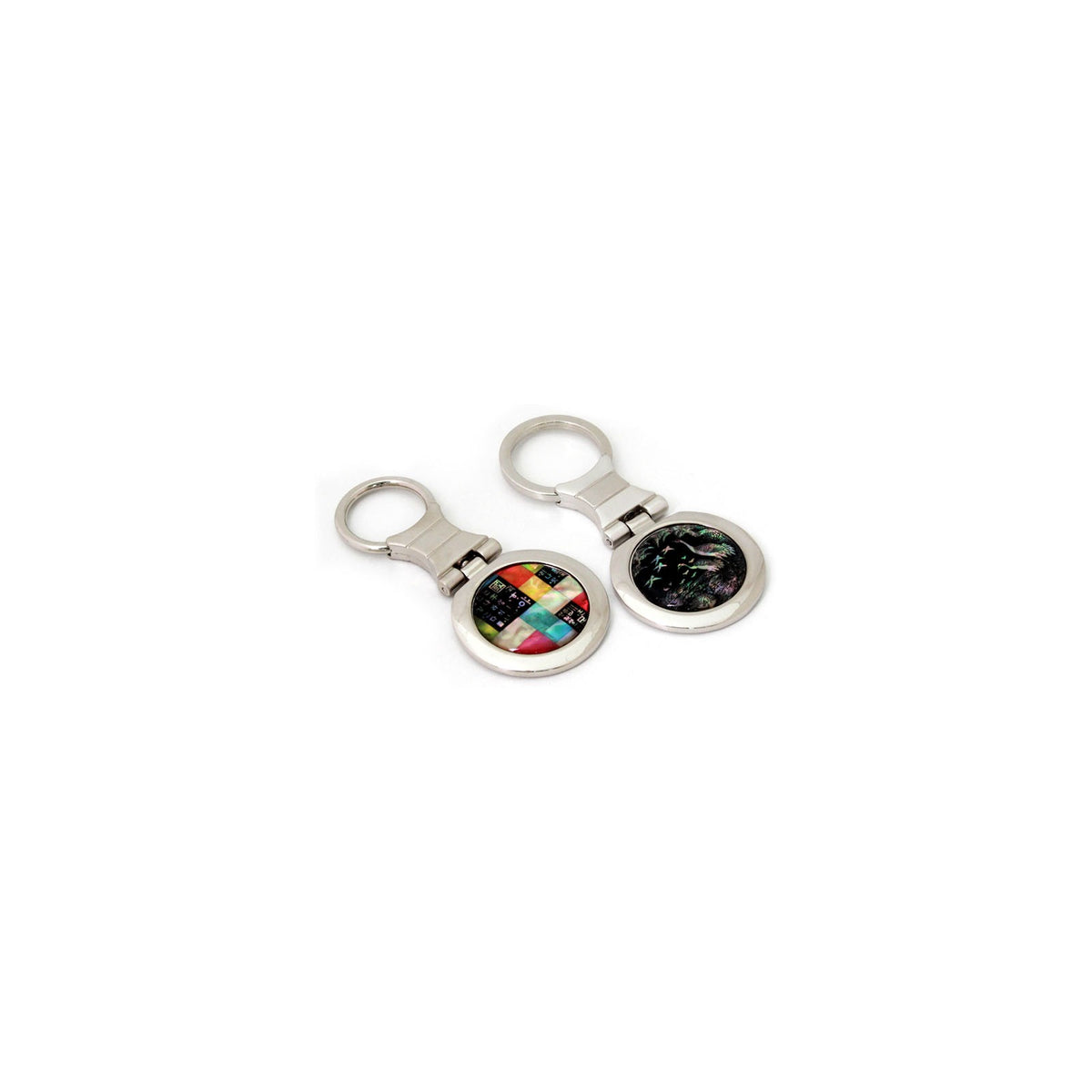 Najeon Round Keyring (Pine & Crane Jogakbo Patchwork Damhwa Butterfly) – detail view 4 [KS-CUT:P0000GWC:a2c395a3cee9]