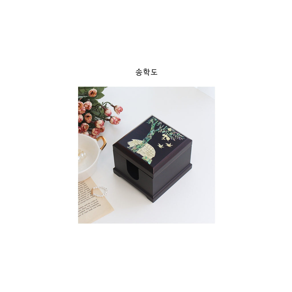 Najeon Mini Vanity Mirror Box (Pine & Crane) – detail view 4 [KS-CUT:P0000MPL:4cecb1da4257]