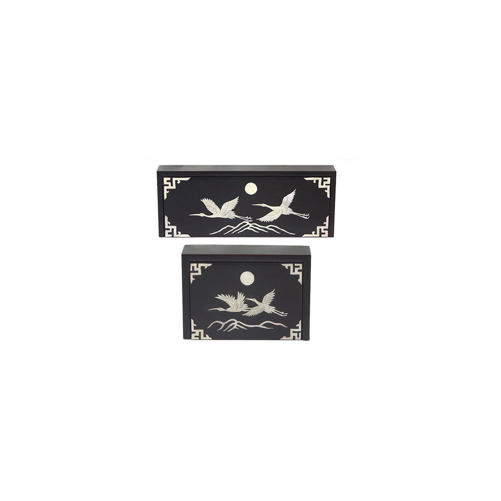 2-Piece Set: Najeon Auto Open Pen Case Business Card Case (Crane Mother of Pearl) – detail view 4 [KS-CUT:P0000KSU:a9766fa9d669]