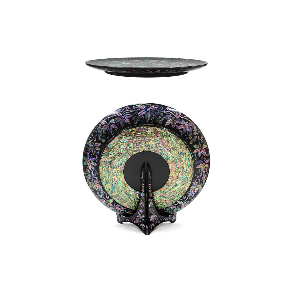 Masterpiece Najeon Ottchil Lacquer Tray Grape Black (Master Artisan Jang Tae-bok) – detail view 4 [KS-CUT:P0000SWL:f82334fb2e02]