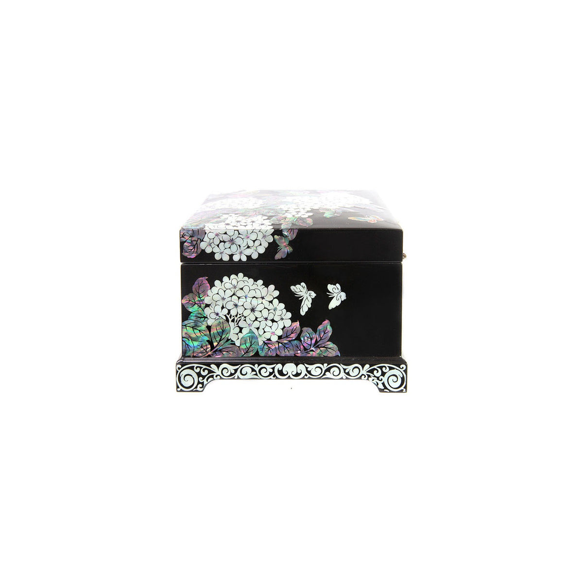 Premium Najeonchilgi Painted Ottchil Lacquer Hydrangea Mother of Pearl Jewelry Box (Black) Jewelry Box, 18 cm (Master Artisan Park Jin-seop) – detail view 4 [KS-CUT:P0000GRW:1f6ab278368b]