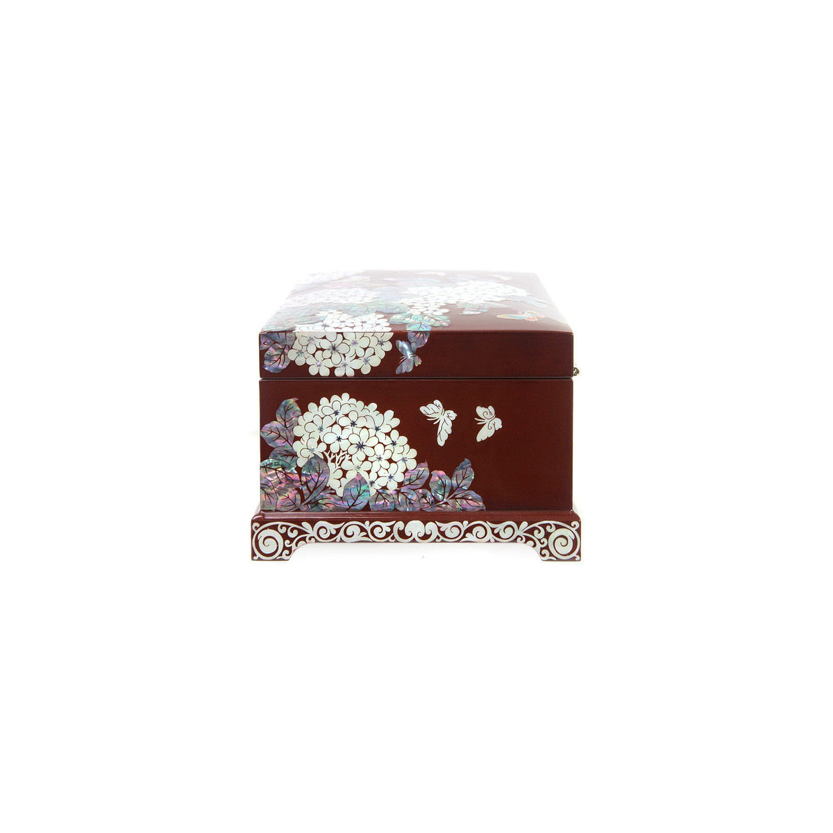 Premium Najeonchilgi Painted Ottchil Lacquer Hydrangea Mother of Pearl Jewelry Box (Red) Jewelry Box, 18 cm (Master Artisan Park Jin-seop) – detail view 4 [KS-CUT:P0000GRX:6a13267ea1d6]