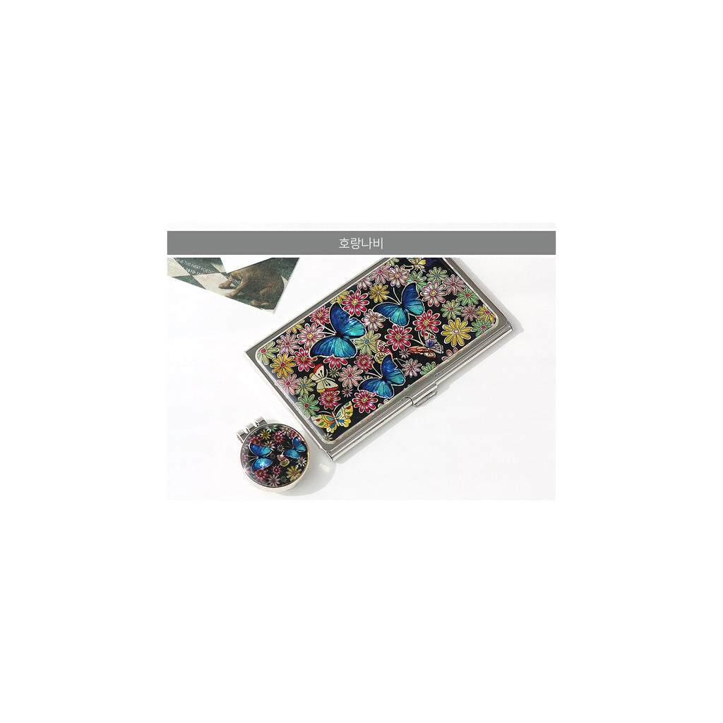 2-Piece Set: Business Card Case Golf Ball Marker K(Butterfly) – detail view 4 [KS-CUT:P0000PNG:41d272d8907e]