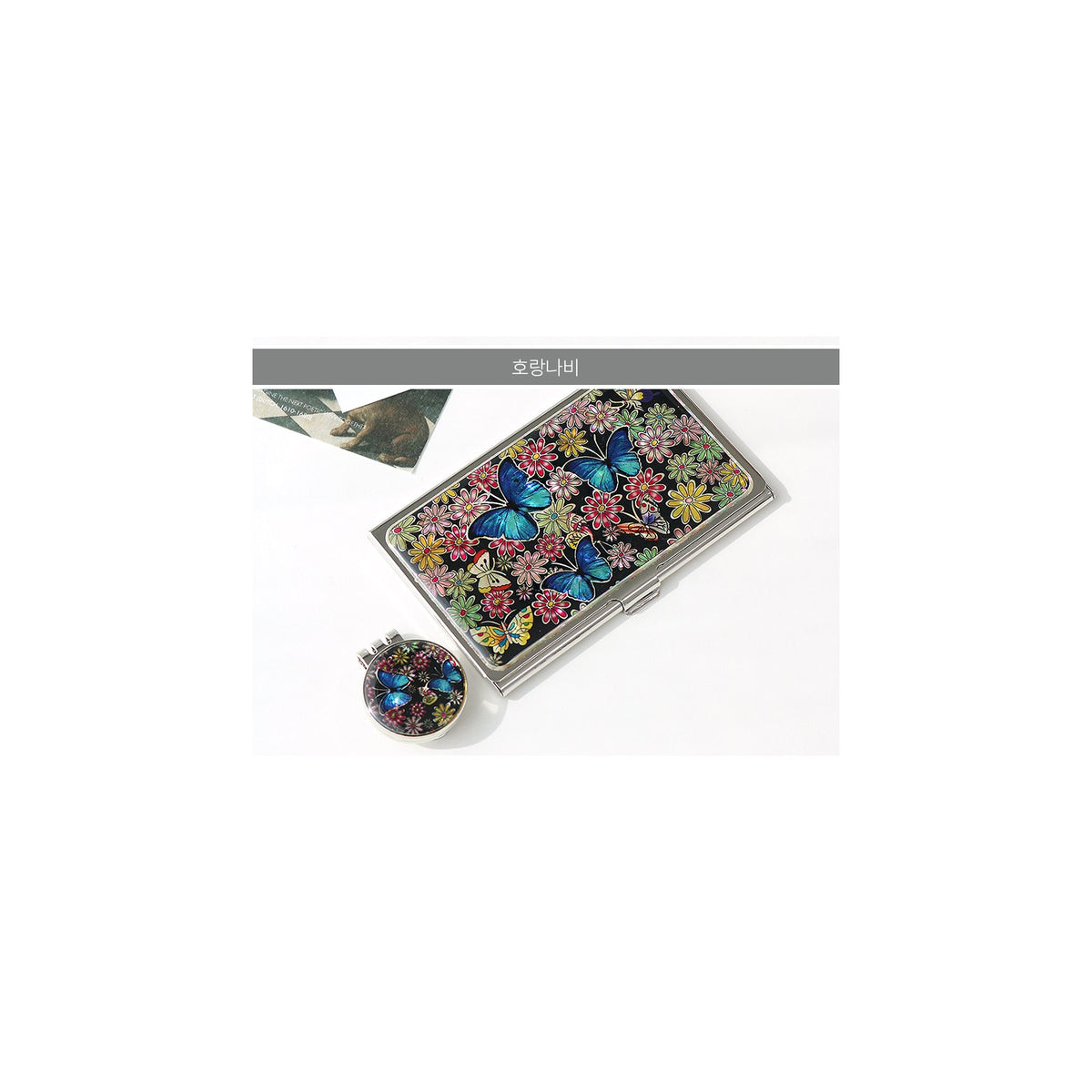 2-Piece Set: Business Card Case Golf Ball Marker K(Butterfly) – detail view 4 [KS-CUT:P0000PNG:41d272d8907e]
