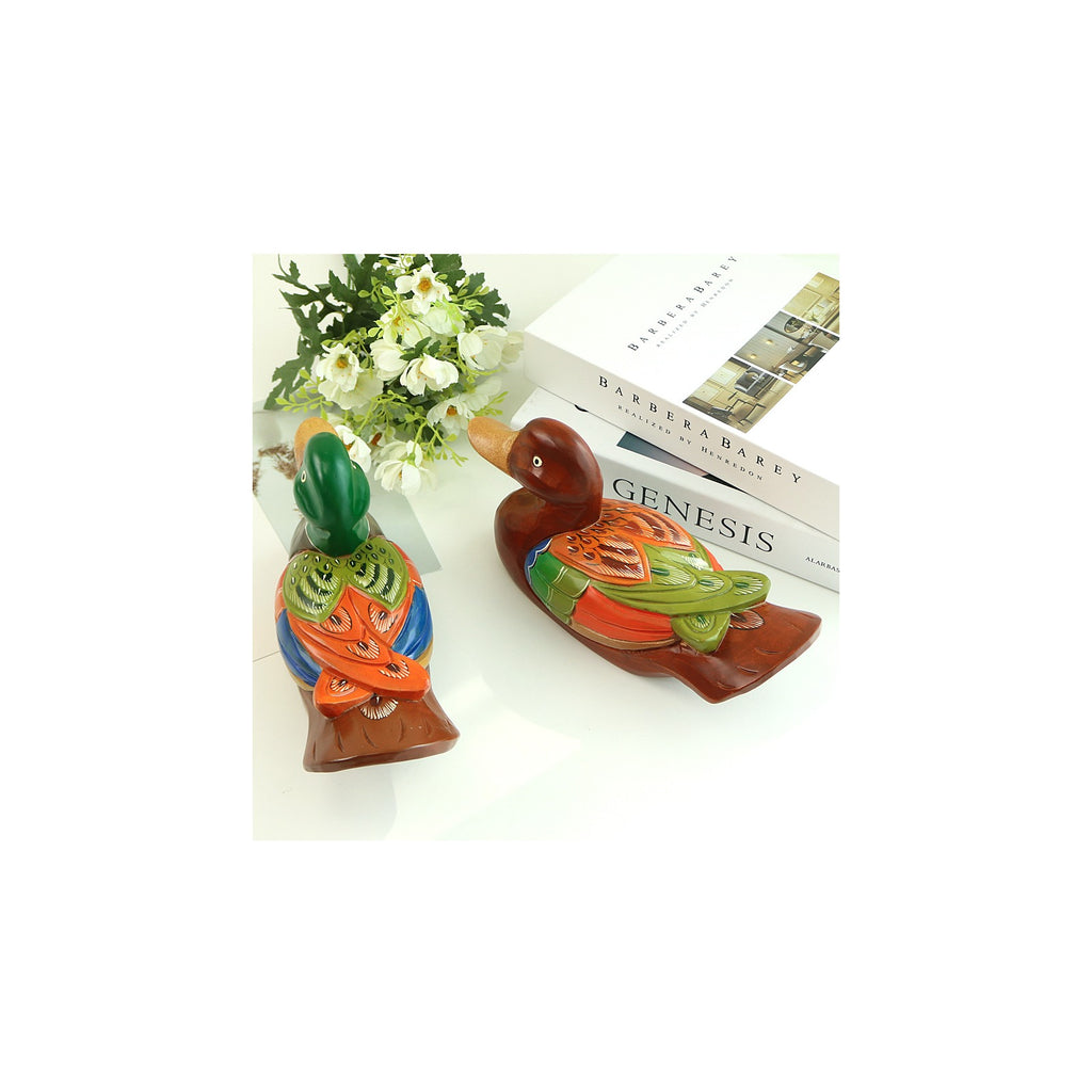 Traditional Wood Carved Mandarin Duck Set (Large) Wood Carved Box Wedding Pyebaek – detail view 4 [KS-CUT:P0000MDT:47e00bbabafe]