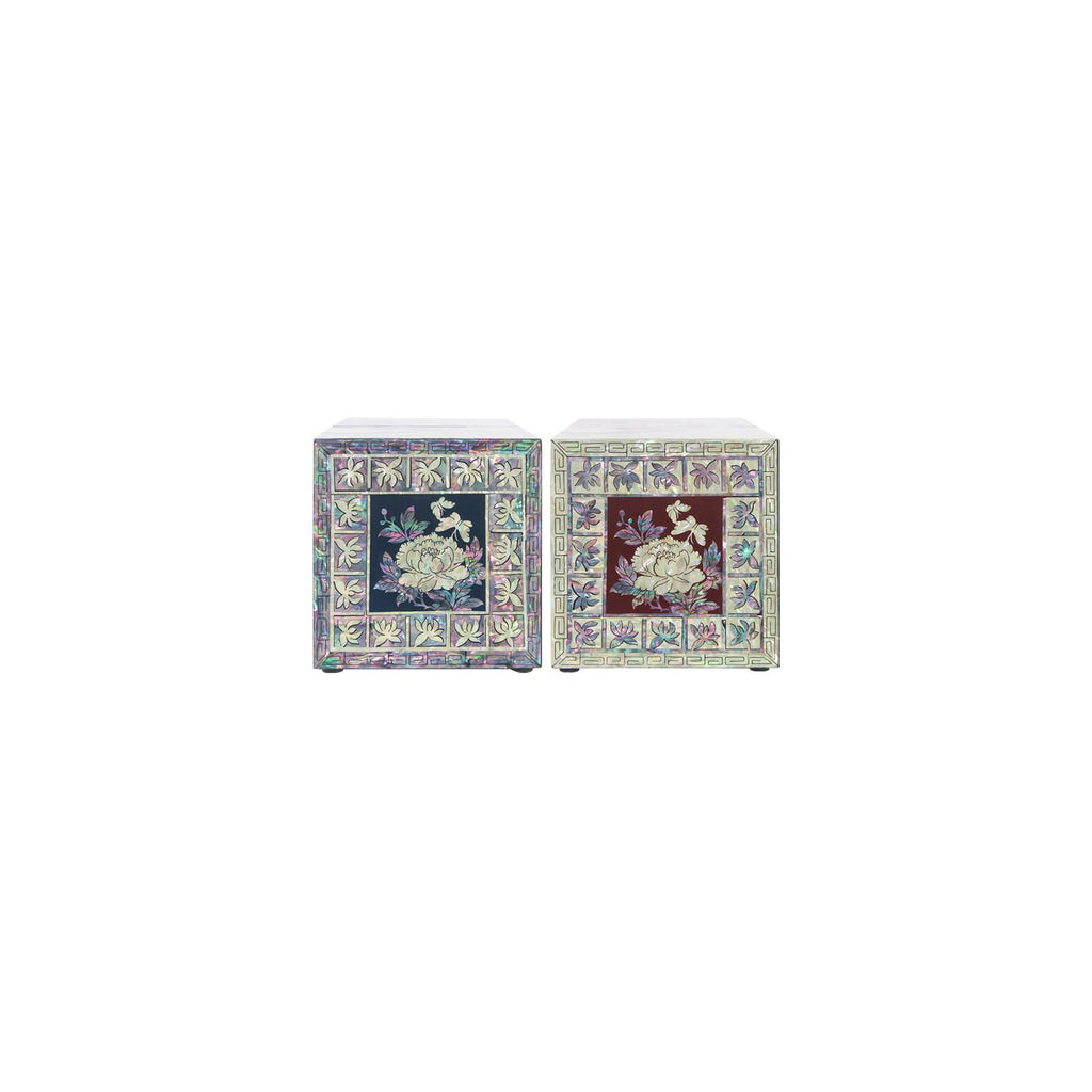 Masterpiece Najeonchilgi Double Lidded Large Peony of Wealth Secret Mother of Pearl Jewelry Box Jewelry Box (Master Artisan Park Jin-seop) – detail view 4 [KS-CUT:P0000HJJ:5a405bb0ee6c]