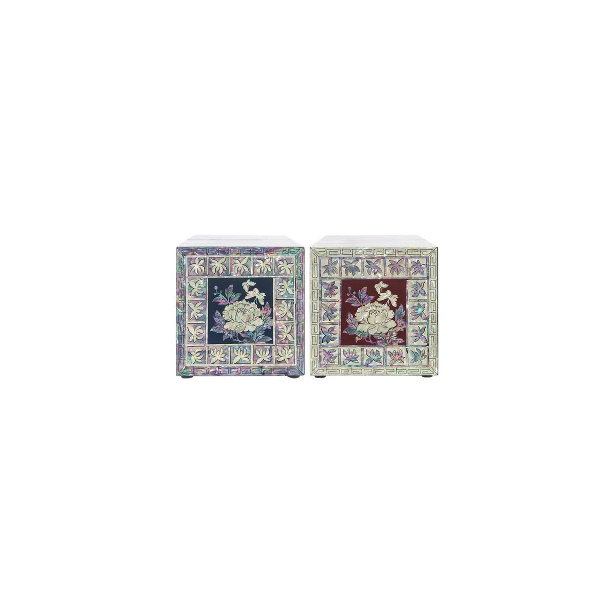 Masterpiece Najeonchilgi Double Lidded Large Peony of Wealth Secret Mother of Pearl Jewelry Box Jewelry Box (Master Artisan Park Jin-seop) – detail view 4 [KS-CUT:P0000HJJ:5a405bb0ee6c]
