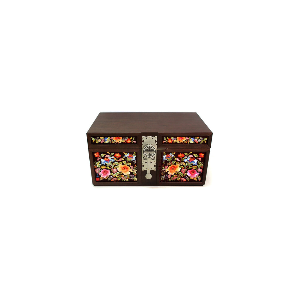 Premium Hand Embroidered Wedding Box Large (Hibiscus) Jewelry Box Yedan Wedding Gift Box (by Kim Young-ja) – detail view 4 [KS-CUT:P00000TD:fee2d7b58c40]