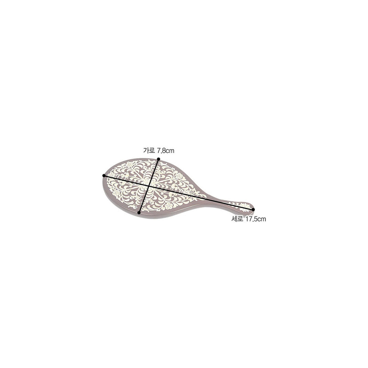 Premium Najeon Wood Oval Handle Mirror – detail view 5 [KS-CUT:P0000JDI:21bb358d6876]