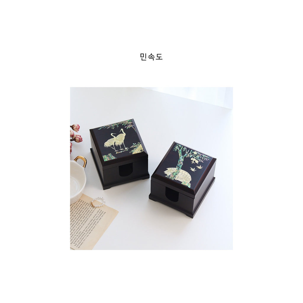 Najeon Mini Vanity Mirror Box (Pine & Crane) – detail view 5 [KS-CUT:P0000MPL:5b14d950a288]