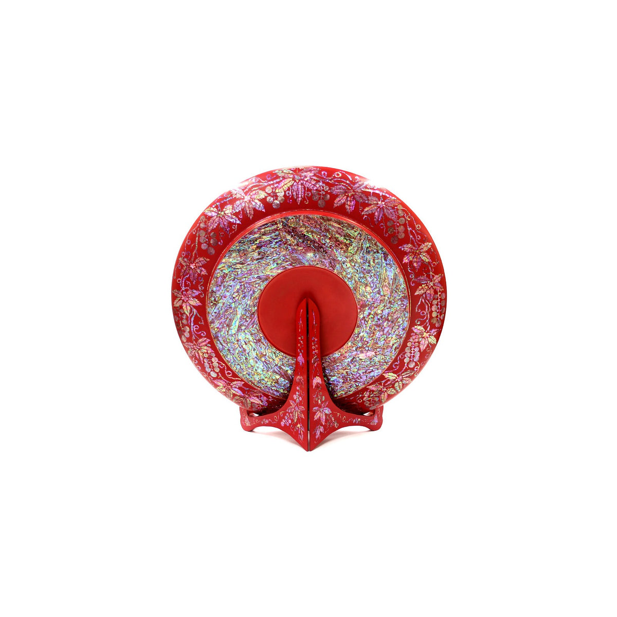 Masterpiece Najeon Ottchil Lacquer Tray Grape Red (Master Artisan Jang Tae-bok) – detail view 5 [KS-CUT:P0000SWM:7711363d3f59]