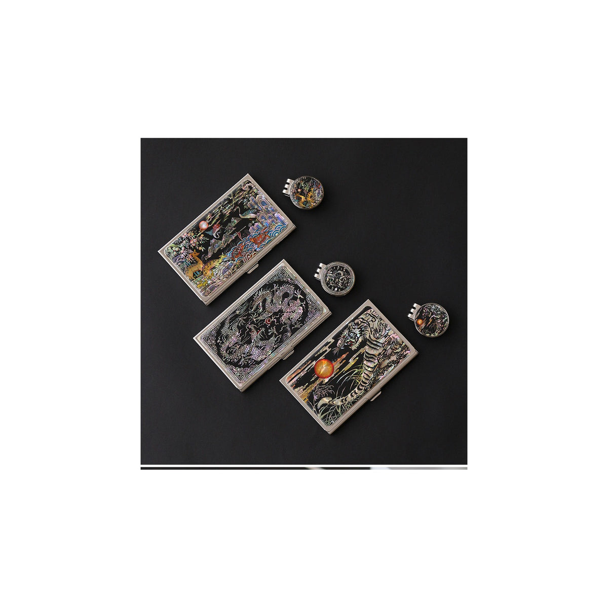2-Piece Set: Business Card Case Golf Ball Marker K(Traditional) – detail view 5 [KS-CUT:P0000PNF:62b87df9f7e9]
