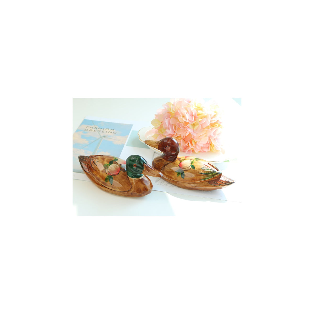 Premium Longevity Duck Set (Medium) Wood Carved Wedding Box Pyebaek Case – detail view 5 [KS-CUT:P0000QKK:c60ddbba49e6]