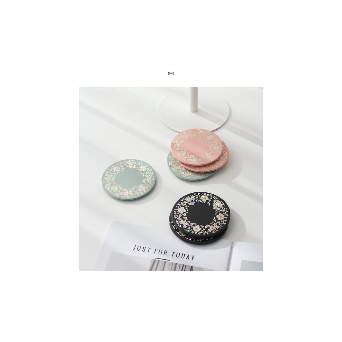 Najeonchilgi Mother of Pearl Coaster Mother of Pearl Coaster Traditional Coaster Traditional Red – detail view 5 [KS-CUT:P0000XDD:50cf13c0dc06]