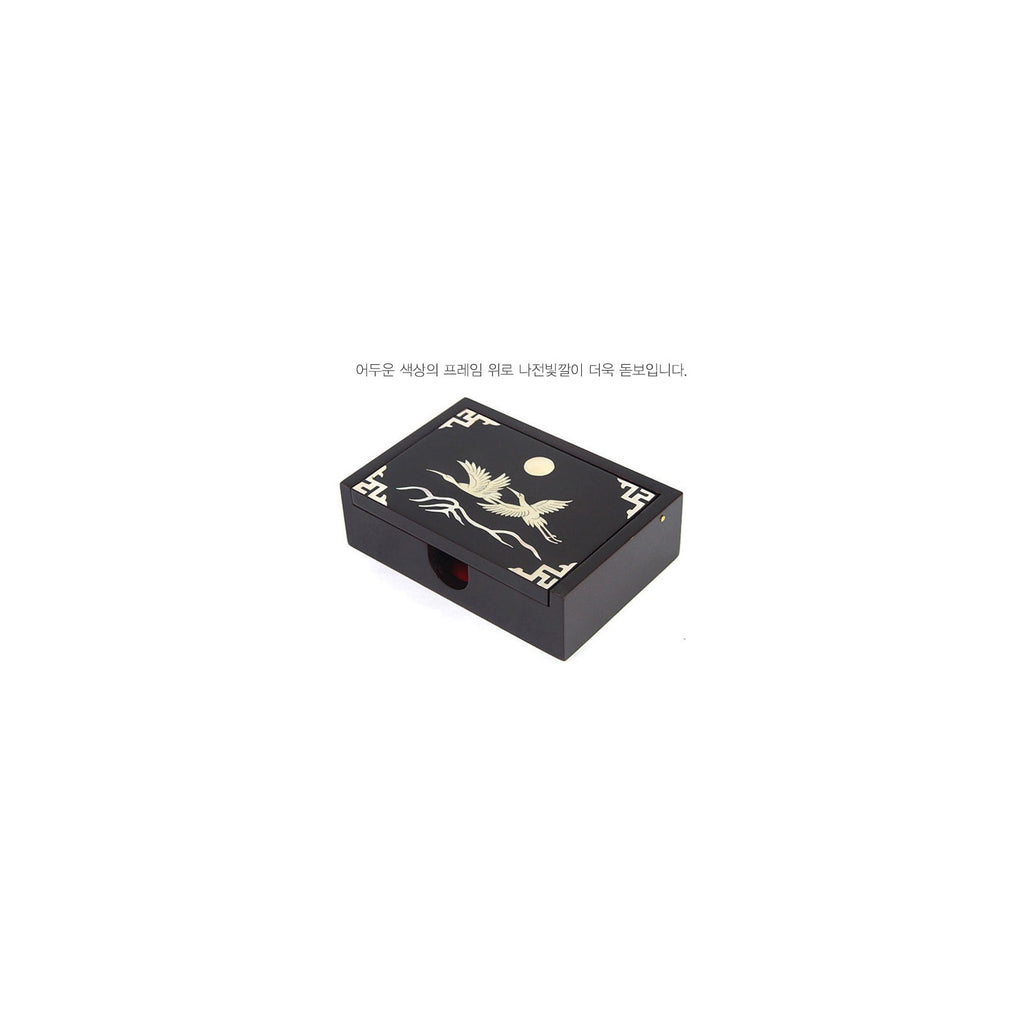2-Piece Set: Najeon Auto Open Pen Case Business Card Case (Crane Mother of Pearl) – detail view 5 [KS-CUT:P0000KSU:162ac82b0c86]