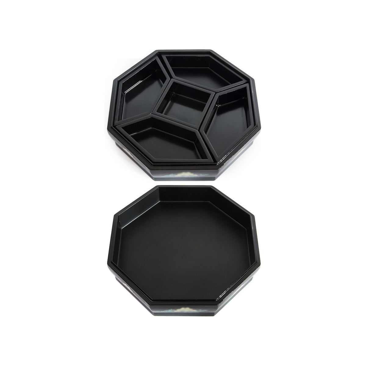 Najeon Octagonal Pine & Crane Interior Ottchil Lacquer (Master Artisan Jang Tae-bok) – detail view 5 [KS-CUT:P0000DZH:6dcec6a2e783]