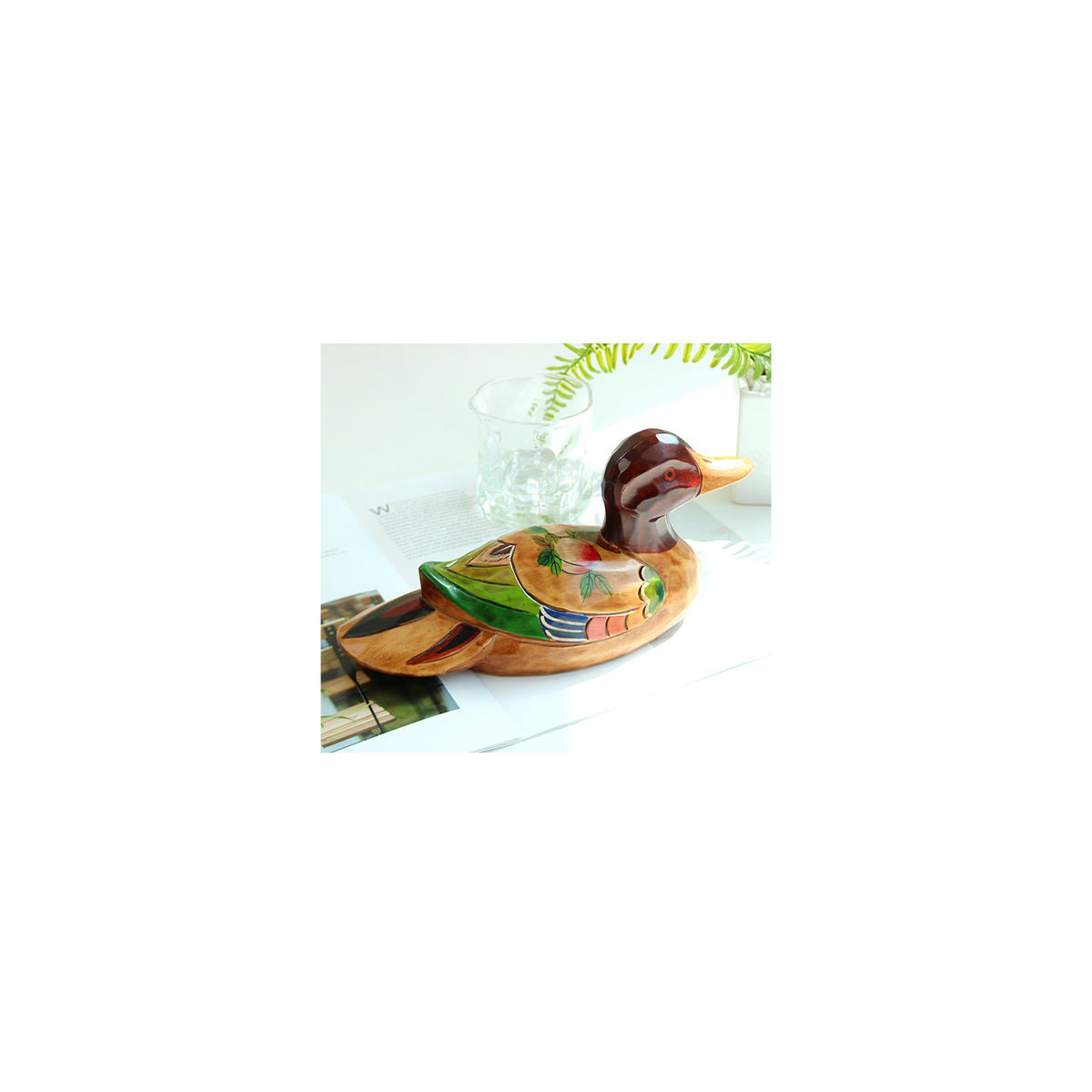 Premium Subok Longevity & Fortune Duck Set (Large) Wood Carved Box Dragon Wedding Newlyweds – detail view 5 [KS-CUT:P0000KKU:2c4b1ec2cf60]