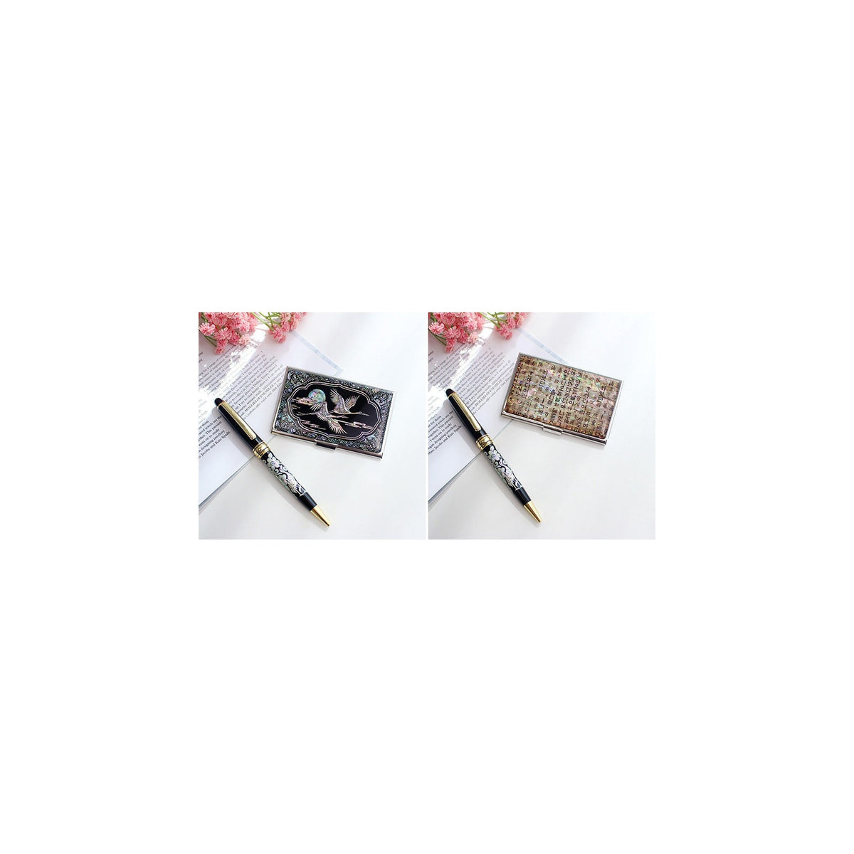 ★ Bojagi ★ Najeonchilgi Mother of Pearl Business Card Case Mother of Pearl Pen 2 Bell Set Traditional Korean – detail view 5 [KS-CUT:P0000UYL:0bf733e1bfca]