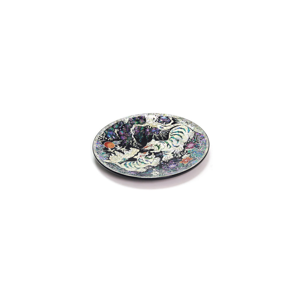 Masterpiece Najeon Tiger Ten Symbols of Longevity Tray (Master Artisan Kim Young-man) – detail view 5 [KS-CUT:P0000JYG:dbf5a971e081]