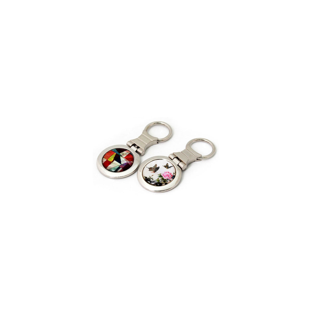 Najeon Round Keyring (Pine & Crane Jogakbo Patchwork Damhwa Butterfly) – detail view 5 [KS-CUT:P0000GWC:b8006ea7da55]