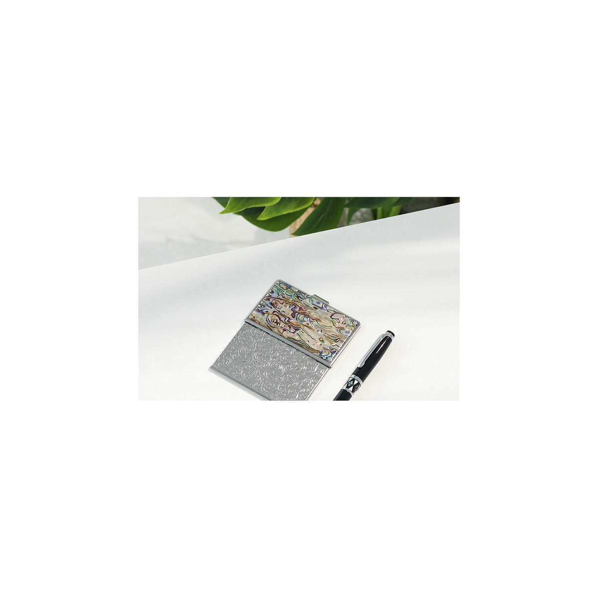 2-Piece Set: Premium Najeon Marbled Pattern Business Card Case Pen M – detail view 5 [KS-CUT:P0000RMU:7903f1ba6a40]