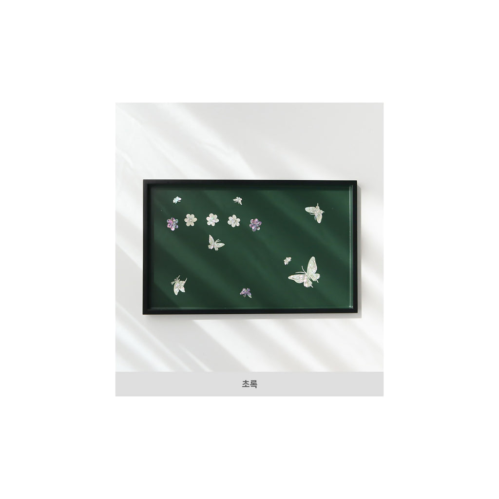 Color Mother of Pearl Butterfly Square Tray D – detail view 5 [KS-CUT:P0000SWK:935b9d9f716a]